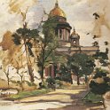 Leningrad Issaaky's Cathedral 1950 oil on canvas